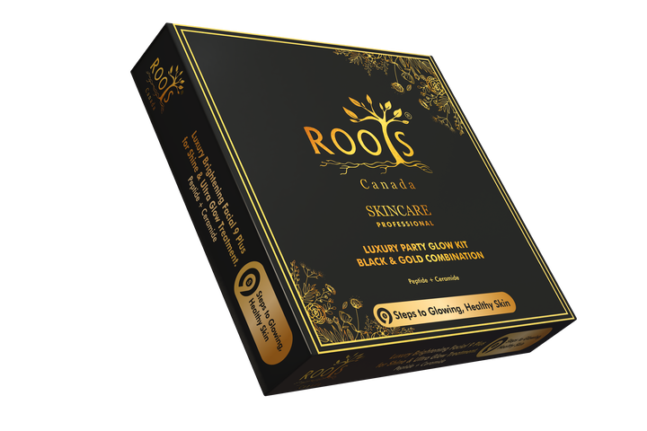 Luxury Party Glow Kit – Black & Gold Combination (9 Steps)