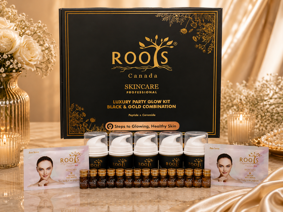 Luxury Party Glow Kit – Black & Gold Combination (9 Steps)