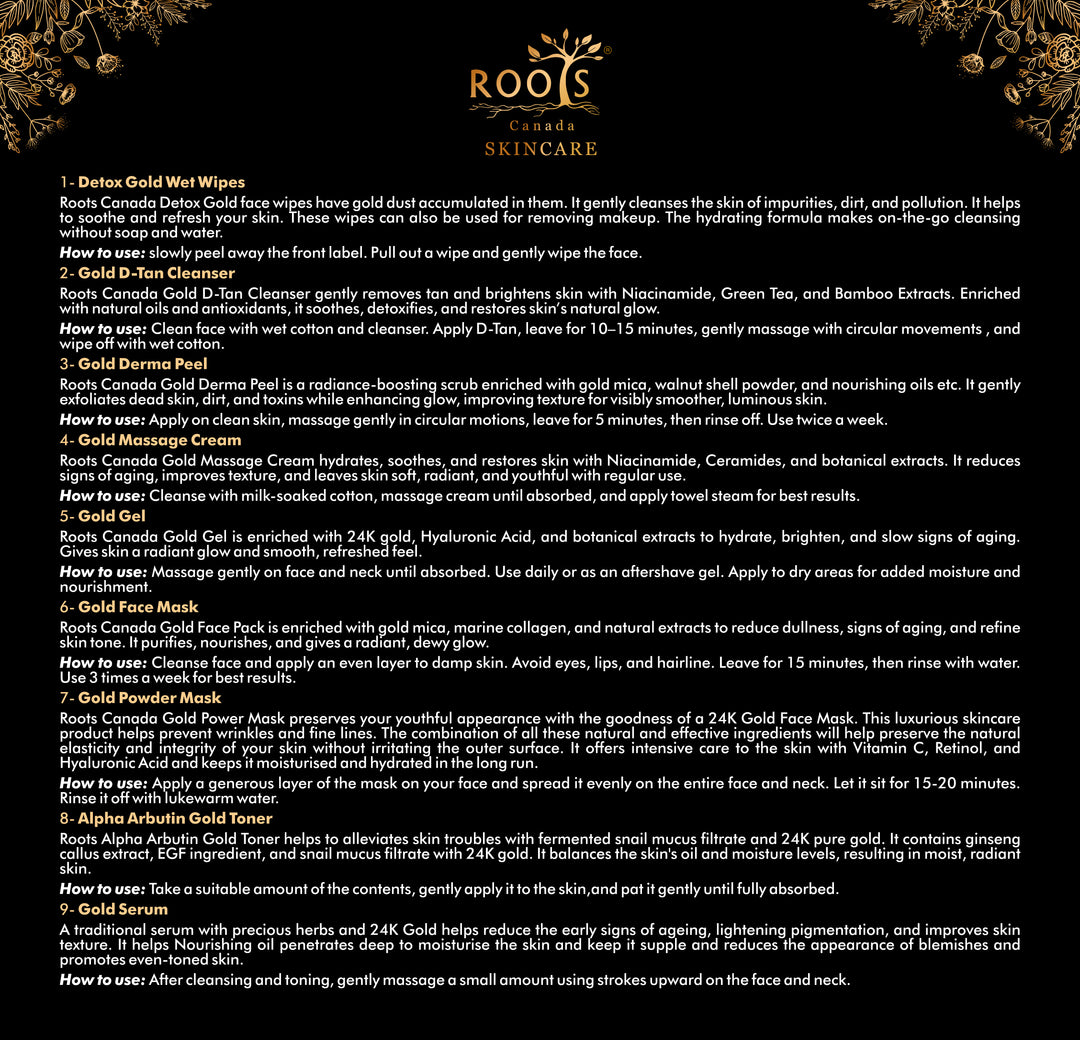 Luxury Party Glow Kit – Black & Gold Combination (9 Steps)