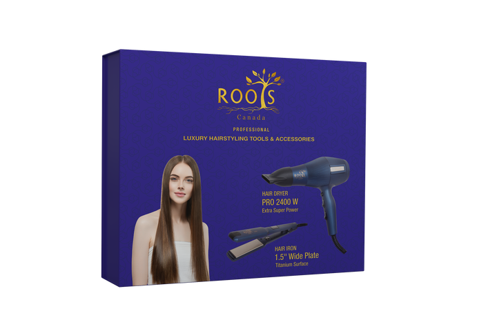 Blue Hair Dryer & Straighting Iron