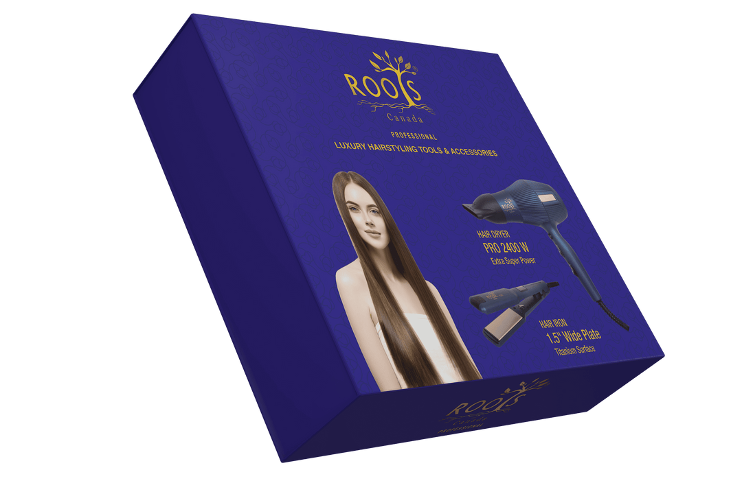 Blue Hair Dryer & Straighting Iron