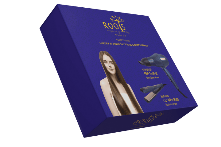 Blue Hair Dryer & Straighting Iron