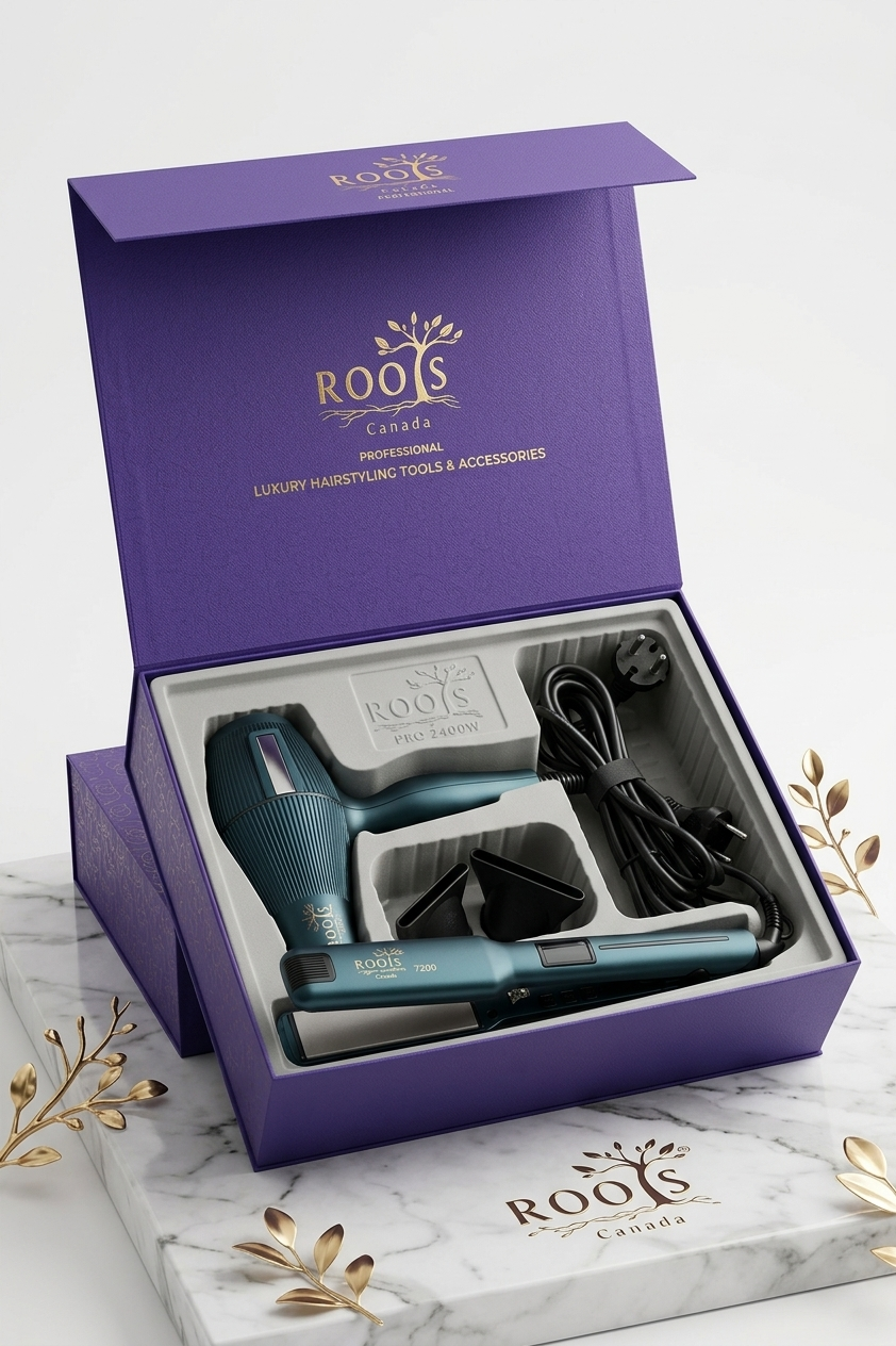 Blue Hair Dryer & Straighting Iron