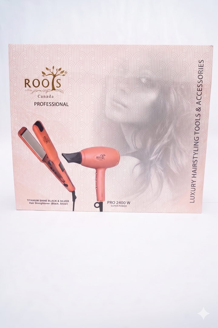 Orange Hair Dryer & Straighting Iron